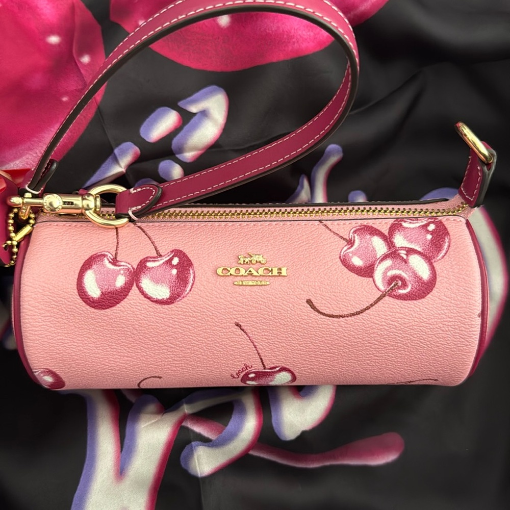 NWT COACH Nolita Barrel Bag Cherry Print